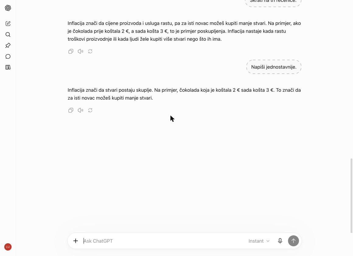 Razgovor u ChatGPT-u